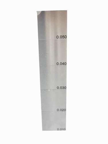 Bloque de calibración ultrasónico 0.010" 0.020" 0.030" 0.040" 0.050" acero al carbono 1018 para medidor de espesor ultrasónico en UT para calibración de espesor y linealidad en NDT miniatura 5