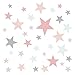 Produktbild Little Deco Wandaufkleber 60 Sterne Kinderzimmer Mädchen Stars I Mint rosa grau I Wandtattoo Schlafzimmer Wandsticker Set bunt selbstklebend DL401