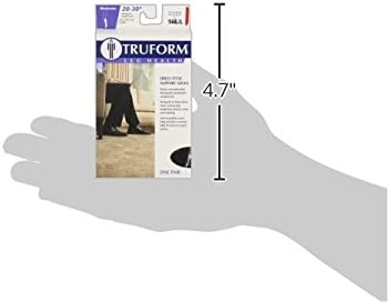 Truform mens Knee High Medical Support Hose, Black, Large US — view 9