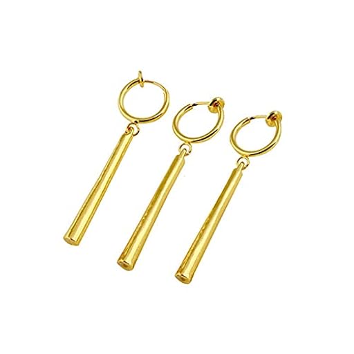 XHBTS Pendientes Zoro de una Pieza - Pendientes Dorados con clip para Cosplay de Anime para Amantes del Anime (clip), 3 juegos con Caja | Ya disponible en tu tienda friki favorita! En mundofriki.es!