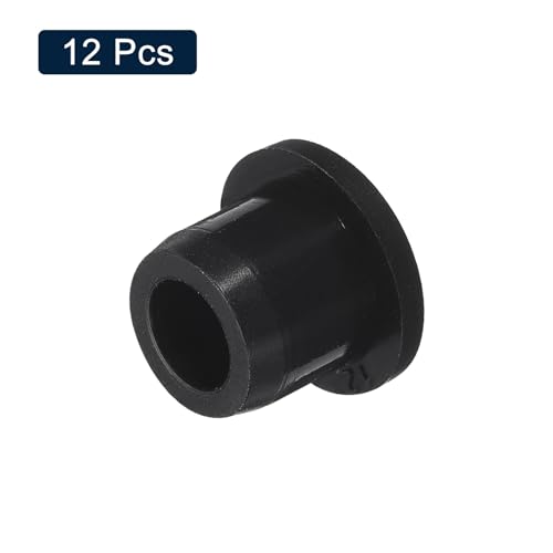 Image of uxcell 12 Pieces Black Plug Holes, H12 Waterproof Rubber Button Plug for 12mm / 0.47 inch Hole