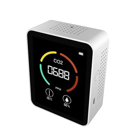 Sagar Trading Air Quality Monitor Portable Carbon Dioxide Detector 3-in-1 CO2 Temperature Humidity Meter TVOC Detection with LCD Display for Home Office Car-image-46