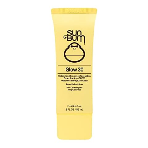 Sun Bum SPF 30 Glow Sunscreen Face Lotion | Moisturizing Facial Sunblock | Tinted, Shimmer Finish | Oil Free| Hawaii 104 Act Compliant (Octinoxate & Oxybenzone Free) | Travel Friendly | 2 oz Cover