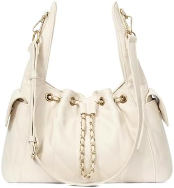 CLUCI Slouchy Hobo Bags for Women, Vegan Leather Shoulder Purse Tabby Handbag with Adjustable Strap Crumpled Quilted Tote Bag