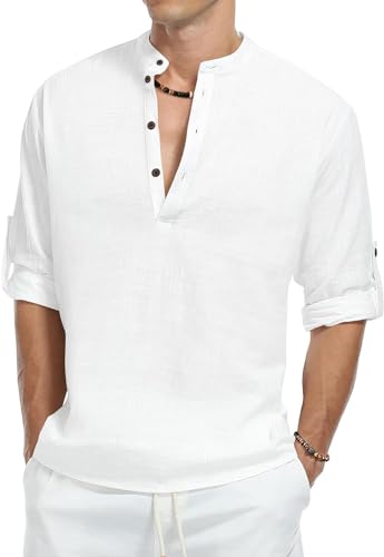 Image of Zombom Men's Kurta || Chinese Collar Long Sleeves || Straight Hip Length Kurtas || Short Kurta for Men || for Festival || Function || Occasion Wear Fancy Kurta for || Best Gifts for Men's