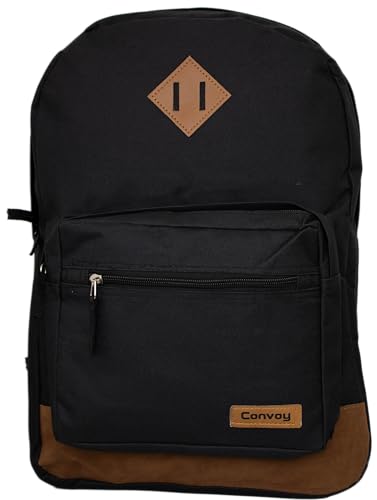 Mochila casual, Poliéster, Preto e marrom, Unissex