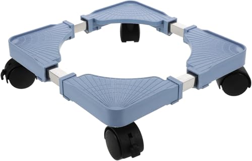 Ruedas de soporte de base móvil para lavadora, pedestal ajustable para lavadora y secadora para electrodomésticos, soporte portátil para refrigerador para uso doméstico y lavandería, cómodo manejo
