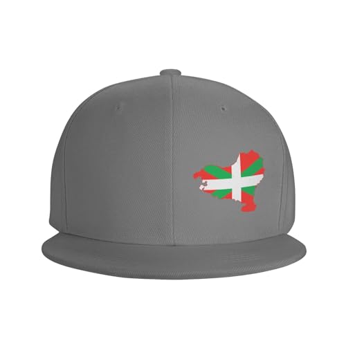 Flag Map of Basque Adjustable Outdoor Baseball Hat Flat Hat3