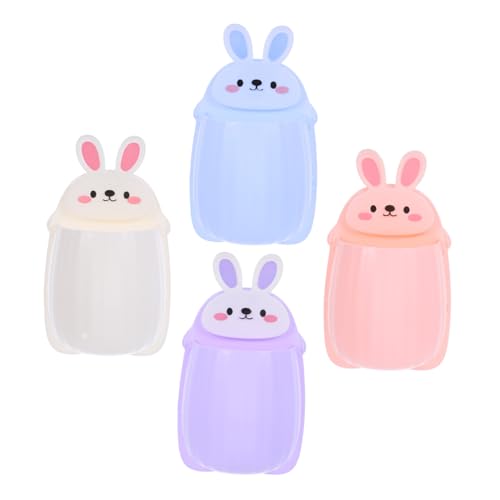 Unomor 4Pcs Wall Hanging Bins Adorable Rabbit Design Bathroom Organizer for Kitchen and Under Sink Storage No Drilling Required Material Easy to Clean and Maintain