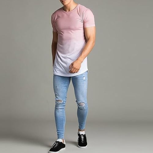 Men's Ripped Skinny Jeans Distressed Destroyed Stretchy Slim Fit Jeans Pants for Men Straight Tapered Leg Denim Pants2