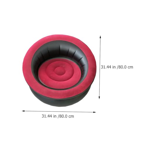 Sofá inflable plegable de PVC VANZACK con superficie flocada para camping y jardín 4