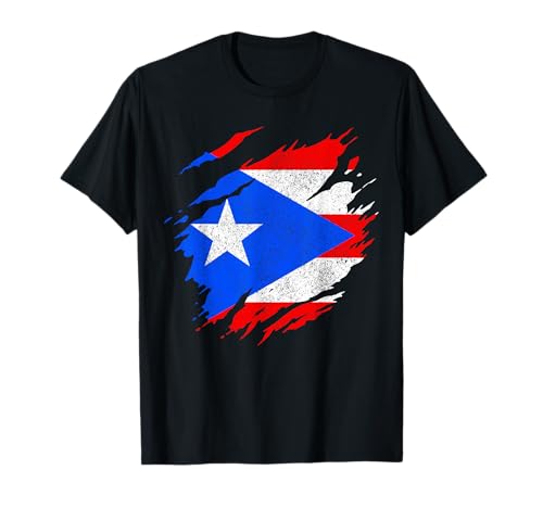 Puerto Rico Bandera Vintage Camiseta