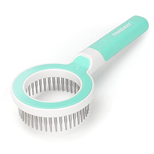 Number-one Pet Brush, Pet Grooming Brush with Circular Hollow Design, for Dogs and Cats with Short or Long Hair Removing Dander, Dirt, Knots and Detangles Pet Hair Brush