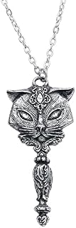 Alchemy Gothic Sacred Cat Vanity Women Necklace Silver-Coloured, Pewter,