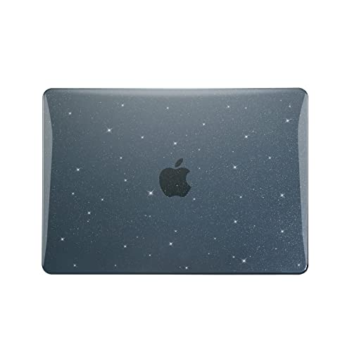 Se7enline Compatible with MacBook Air Case 15 inch 2025 2024 2023 M4 M3 M2 Model A2941/A3114/A3241 15.3-inch Crystal Glitter Bling Shining Laptop Protective Hard Shell Case with Keyboard Cover,Black - Image 3
