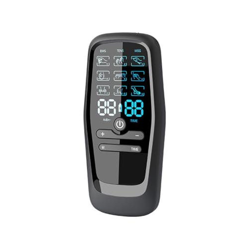 TENS/EMS/Dispositivo de masaje para el tratamiento del dolor, 3 en 1, dispositivo de estimulación eléctrica con 9 modos, entrenamiento de masaje, estimulación muscular eléctrica, con 8 electrodos