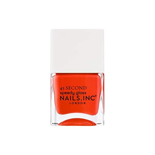 Nails 45 Second Speedy Gloss Piccadilly Please 14ml, Orange Nail Polish