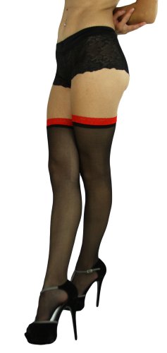 Image of ToBeInStyle Women's Nylon Thigh High Schoolgirl Opaque Stockings
