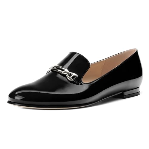 Image of Women's Loafers, Slip On Round Toe Comfortable Flats for Women Dressy and Work, Womens Business Casual Shoes