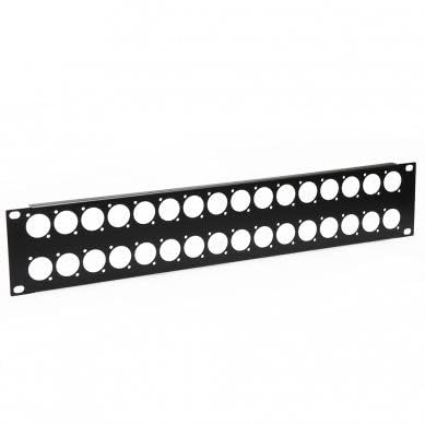 Penn Elcom R1269/2UK/32 2U NEUTRIK PUNCHED RACK PANEL W/ 32 HOLES