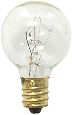 Sival - G30 Replacement Globe Light Bulb, Clear, Candelabra Base (E12), 5 Watts, 25-Pack