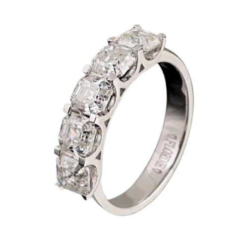 Bague de fiançailles moissanite en argent massif bijou élégant pour le quotidien des femmes