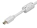 Monoprice 15-Feet USB 2.0 A Male to Mini-B 5pin Male 28/24AWG Cable with Ferrite Core (Gold Plated), White (108636)