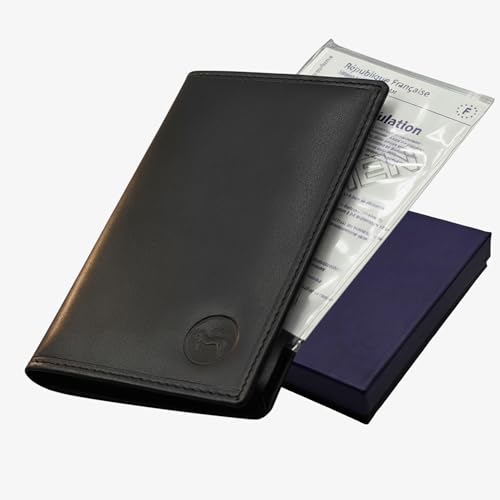 MAGYC FORM Porte Papier Voiture en Cuir avec Étui Carte Grise-Portefeuille avec Pochettes Documents véhicule compacte et élégante – Compatible Moto Camion permis, Assurance, Carte gazole