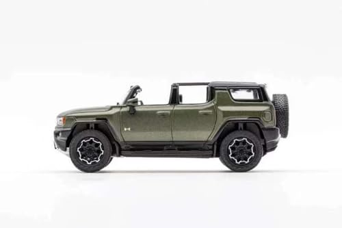 Modelo 1/64 EV SUV Verde Metálico con Techo Negro miniatura 2