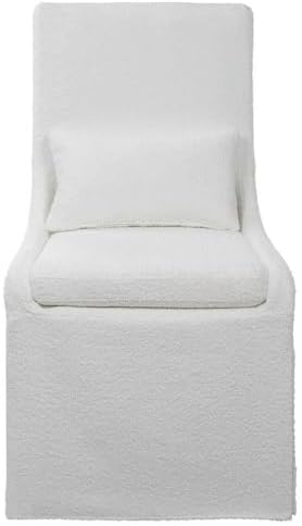 Uttermost Coley - Armless Chair-39.5 Inches Tall and 23 Inches Wide-Crisp White Finish