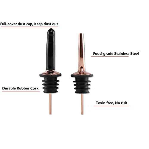 Pour Spout Copper Speed Pourer Olive Oil Spout Liquor Bottle Spouts With Caps (7+7) #TOP2