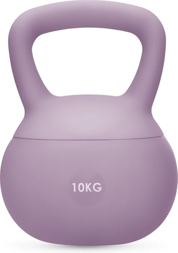 Gymtek Weiche Kettlebell 10 kg Handeln für Frauen - 10kg Kugelhantel - Kettlebell Soft Gewichte Hantel Kugelgewicht Home Gym Equipment Fitness Krafttraining Sport Geräte für Zuhause