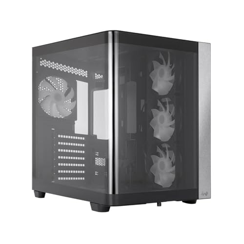 Gabinete InWin W31 Mid Tower ATX con Diseño de Vidrio Curvo Panorámico, Estructura de Doble Cámara, 7 Ranuras PCI-E, Soporte para GPU hasta 410mm, 4 Ventiladores VX120 Preinstalados, Compatible con hasta 10 Ventiladores miniatura 1