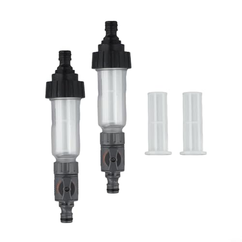 Aprilsunnyzone Lot de 2 filtres de tuyau d'eau en ligne, adaptateurs de 30,5 cm, filetage de connexion de 86,4 cm, crépines de 0,15 mm, pour nettoyeur haute pression de jardin de camping-car