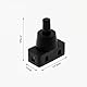 Leloco 4 Stück Einbau-Druckschalter Schwarz – 250V 2A, IP20 – Schwarzer Mini-Druckschalter für Elektroinstallation, Lampen, Haushaltsgeräte, DIY-Projekte, Wand- und Möbelmontage