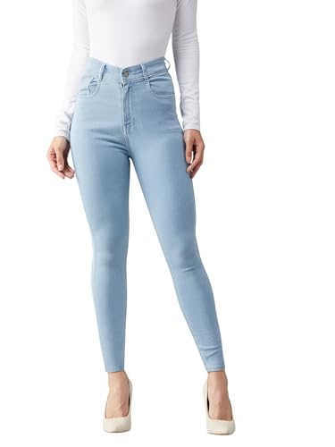 Image of Miss Chase Women's Skinny High Rise Regular /Cropped Length Stretchable Denim Jeans