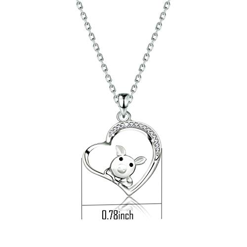 BNQL Friend not Food Pig Necklace Pig Heart Pendant Necklace Pig Lover Gift2