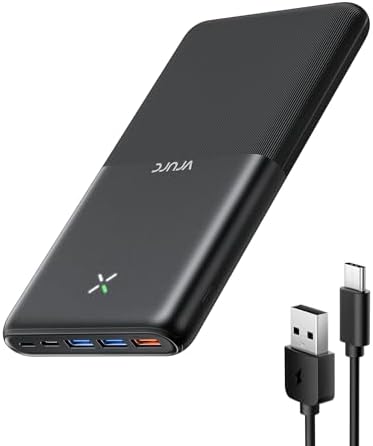 VRURC Power bank 30000mAh,20W Fast Charge PD 18W QC 3.0 USB C Portable Charger Battery Pack With 4 Outputs & 3 Inputs Compatible with iPhone iPad Samsung Huawei Phones Tablet and More