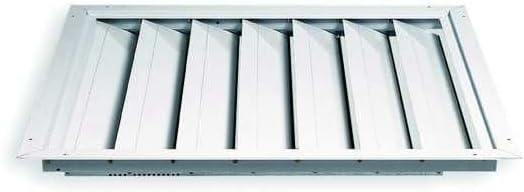 Fan Shutter,36 In,White Painted Aluminum