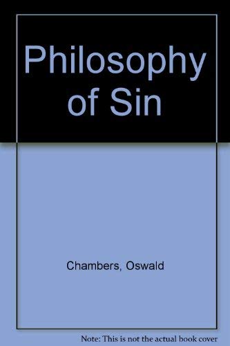 Philosophy of Sin 0551051213 Book Cover