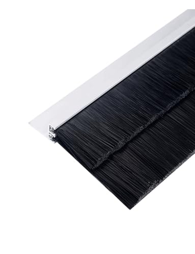 100 cm Zamiatacz do drzwi ze stopu aluminium typu H ze szczotką – przemysłowa dolna listwa uszczelniająca do szczelin zatrzymuje zanieczyszczenia (5,5 cm) - i skuteczne rozwiązanie