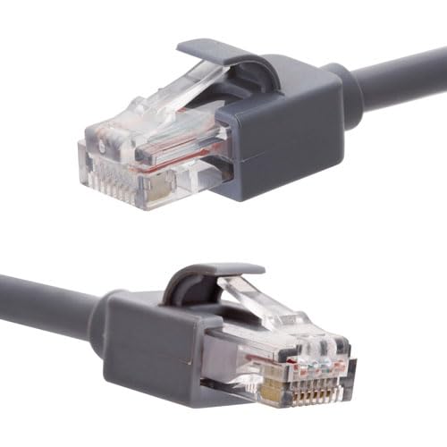 INSIGNIA Ethernet Connectivity & Network Adapter Series – USB 3.0 to RJ45, USB-C to RJ45, Cat-6 & Cat-7 High-Speed Cables for PC, Laptop, Router, Gaming (8 ft Cat-6 Ethernet Cable (Grey))