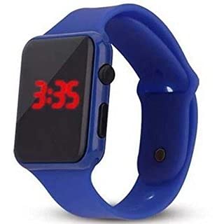 Square LED Multi-Functional Automatic Sports Watch for Mens Kids Watch for Boys, Girls, Women- Watch for Men led Digital Digital Watch - for Men & Women (Blue) (B097B9GXRL) Amazon Price History, Amazon Price Tracker