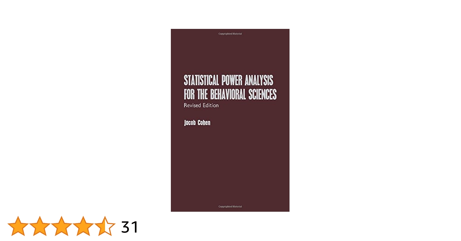 Amazon.com: Statistical Power Analysis for the Behavioral