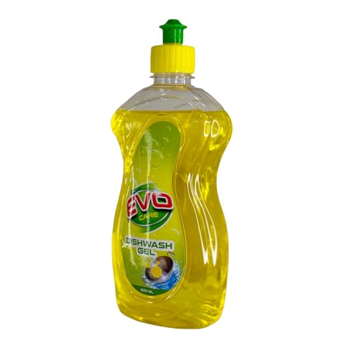 Image of Evocare Lemon Dishwash Gel 1L| Pack of 2 x 500 ml Bottle