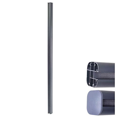 Montante pilastro per frangivento fendivista Modello Sarthe Alluminio Premium 186cm Grigio