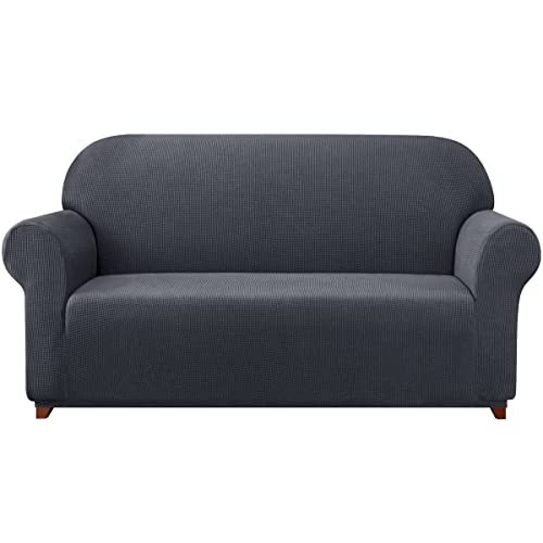 Stretch Couch Cover Set 1 Piece Sofa Slipcover with A Gift Cushion Cover for 3 Cushion Couch Sofa(Gray,Sofa)