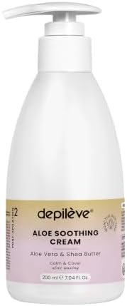 Depileve Soothing Cream - Post Wax with Aloe Vera & Shea Butter, 6.76 fl oz