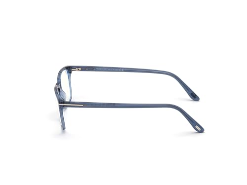 Image of Eyeglasses Tom Ford FT 5735 -B 090 Shiny Transparent Blue, Palladium incht inch Logo /