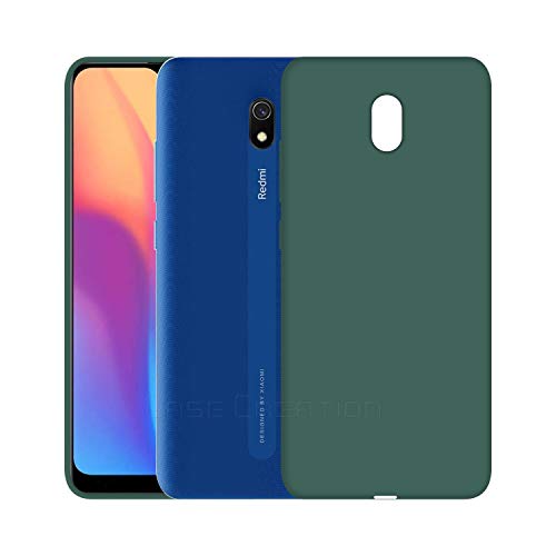 Image of Case Creation Luxurious OG Series for Xiaomi Redmi 8A Case Cover,Anti-Dirty Slim Case Frosted Matte Cute Candy TPU Raised Bezel (Splash of Color) Back Cover for Redmi 8A -Lake Green